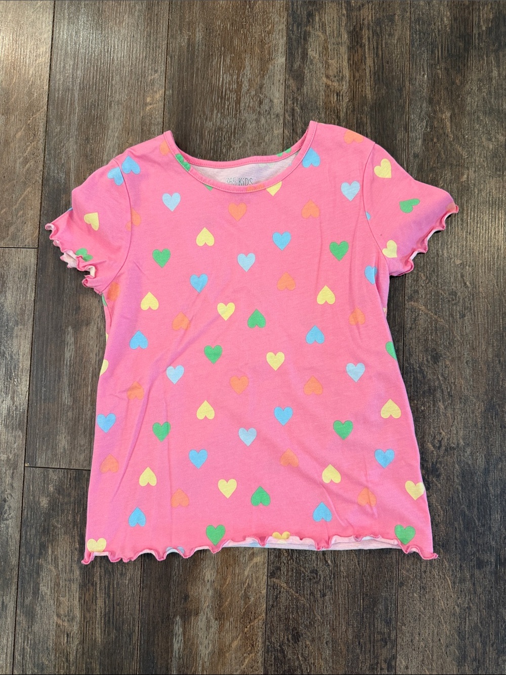 Garanimals Pink Short Sleeve Tee with Multicolor Heart Print